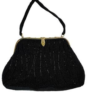 Safco Vintage Beaded Evening Bag with Goldtone Clasp